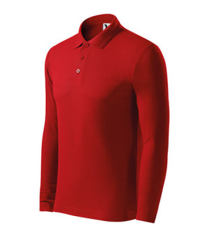 Red Pique Polo LS Men's polo shirt